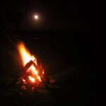 Campfire with Moon